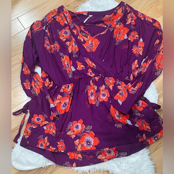 Free People 🌺 Tuscan Dreams Tunic Blouse - Picture 6 of 10